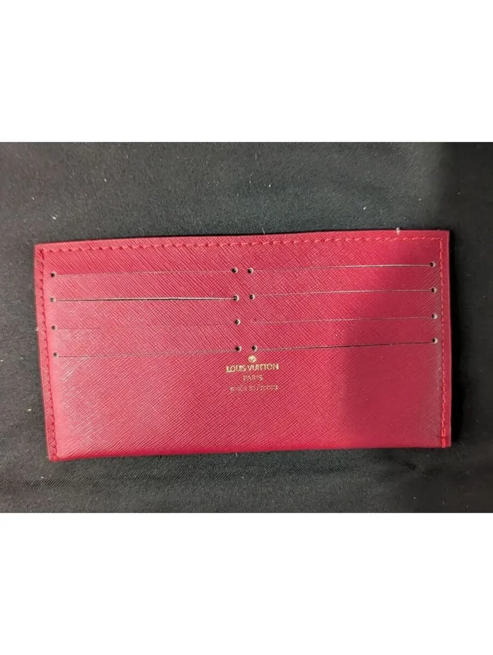 Louis Vuitton Pouchette Red Leather Card Insert